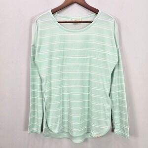 ExOfficio Modena BugsAway Tunic Top S Mint Green Striped Hiking Insect Shield